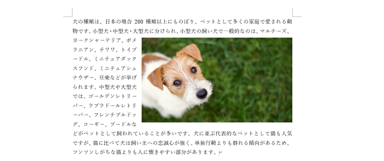 文字列の折り返し