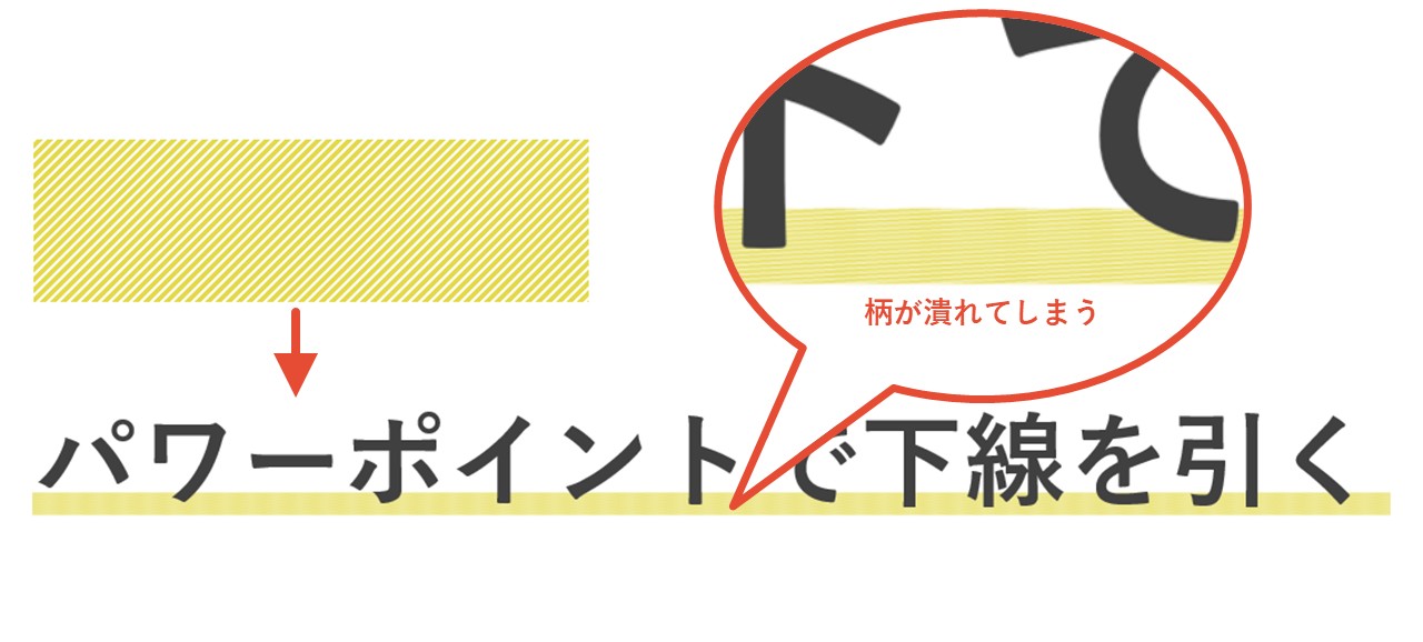 パターンは潰れてしまうので注意