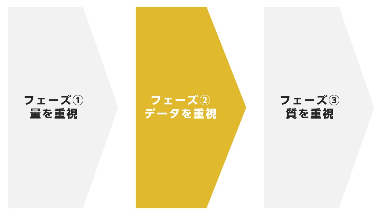 フェーズ②:体制がある段階(データを重視)