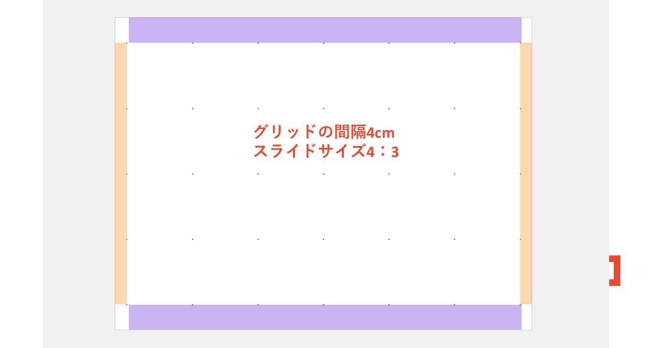 グリッド線は常にスライドの中央へ表示される