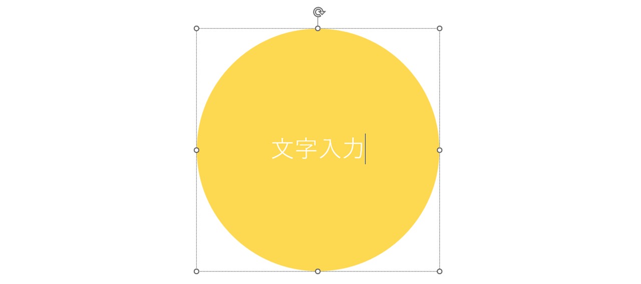 パワーポイントで図形の中に文字を入力する方法