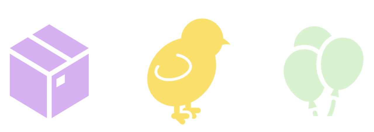 アイコンは単色のみ