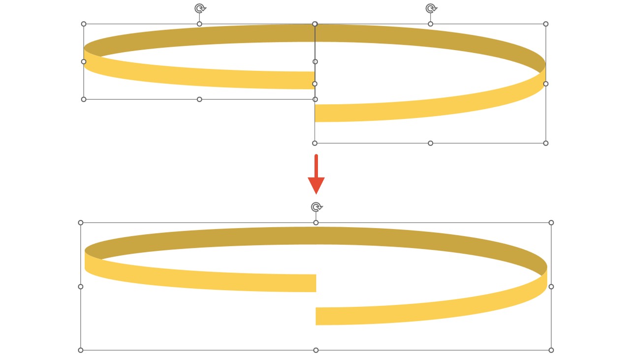 両方の帯を選択してCtrl+Gでグループ化