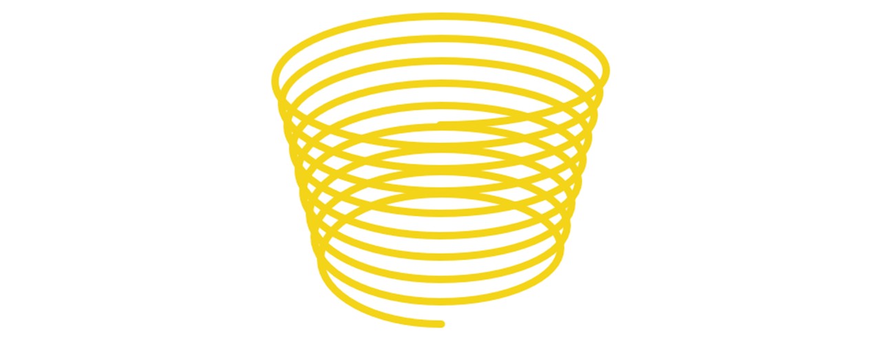 円弧で螺旋を作ってもOK