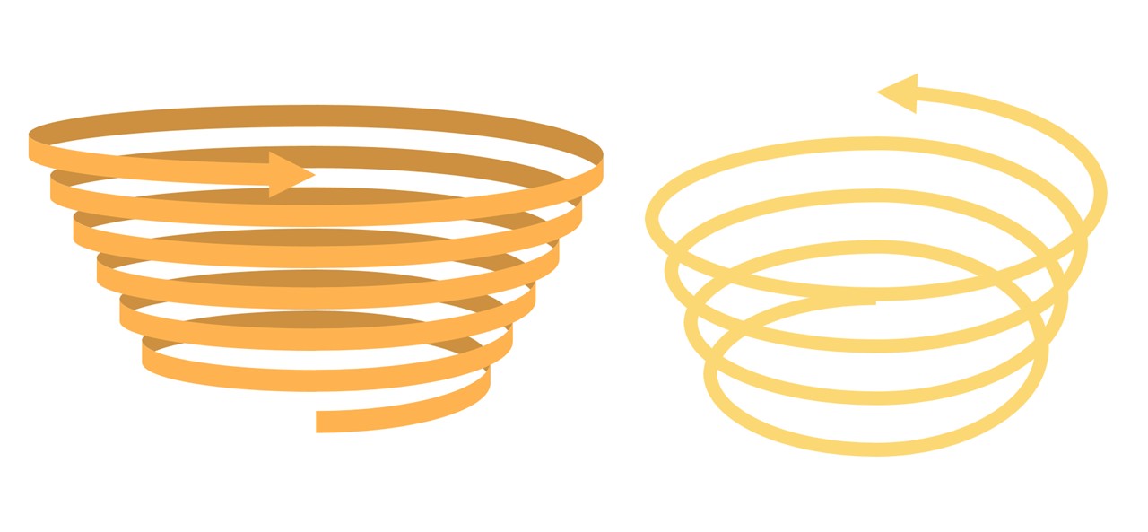 パワーポイントで作った螺旋の先端を矢印にする方法