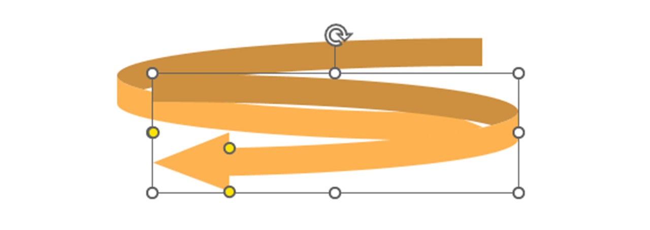 「パワーポイントで螺旋を作る方法」を7~8まで進める