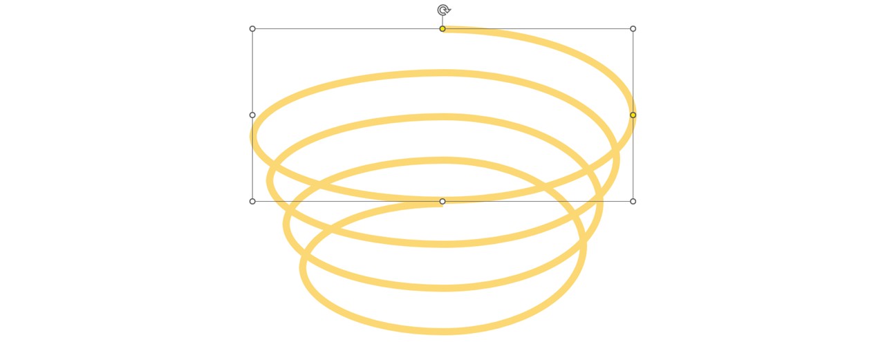 矢印にしたい先端の円弧を選択