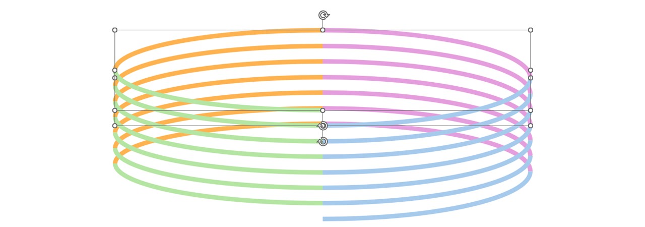 Ctrl+Dを必要な分だけ押して螺旋にしていく