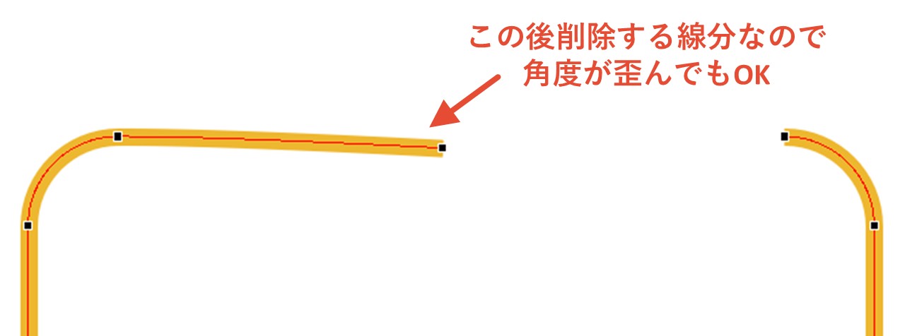 増やした線分が代わりに角度の歪みを受ける