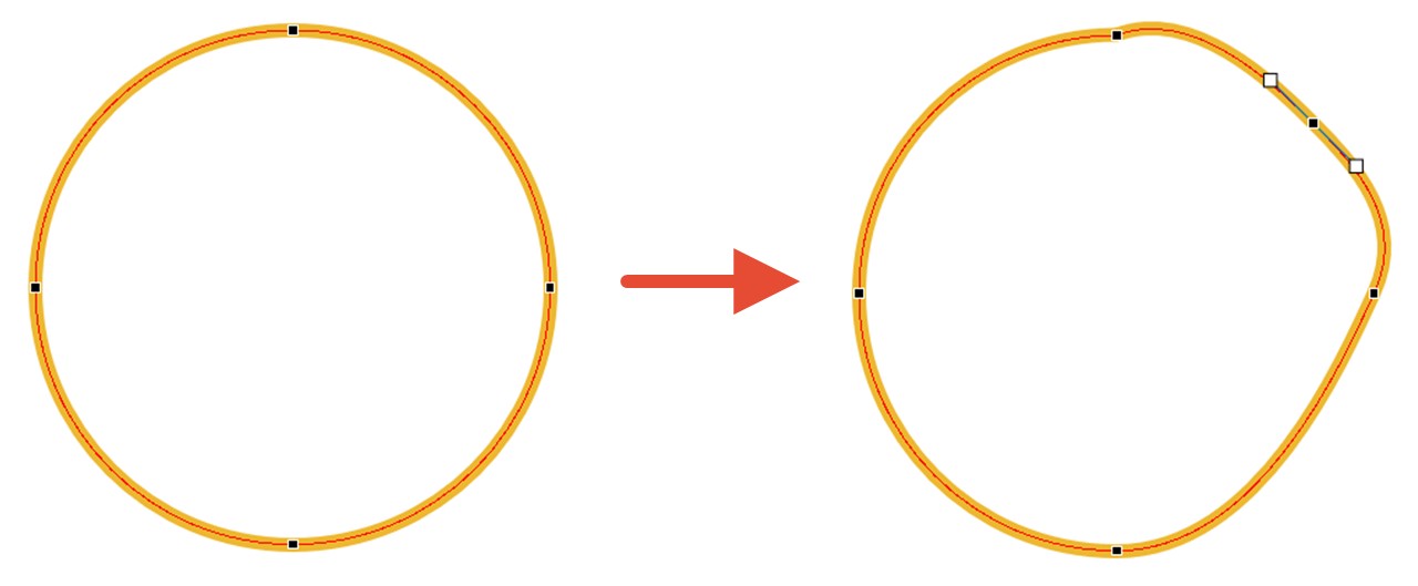 頂点を追加するだけで形が崩れる