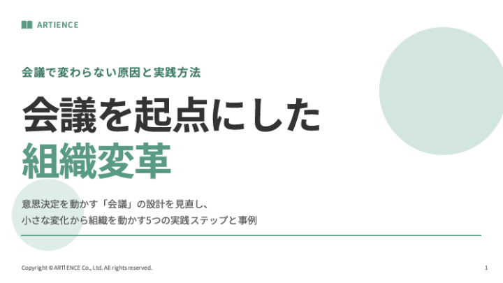 会議を起点にした 組織変革